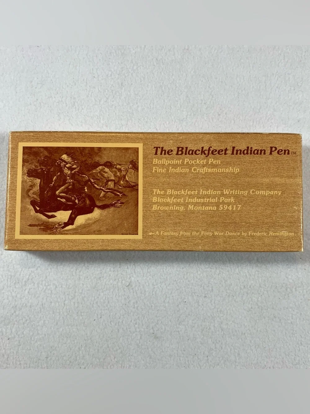 Vintage Display Collectible Original Box Blackfeet Indian Pen 9 Dry Ballpoint